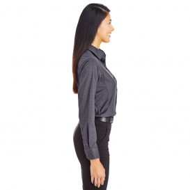 Devon & Jones DG535W CrownLux Performance Ladies Tonal Mini Check Shirt - Carbon