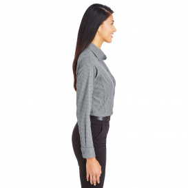 Devon & Jones DG535W CrownLux Performance Ladies Tonal Mini Check Shirt - Graphite