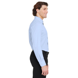 Devon & Jones DG537 CrownLux Performance Microstripe Shirt - French Blue/White