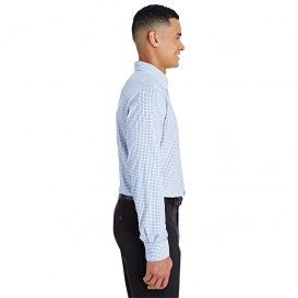 Devon & Jones DG540 CrownLux Performance Mens Micro Windowpane Shirt - French Blue/White