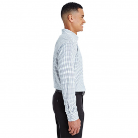 Devon & Jones DG540 CrownLux Performance Mens Micro Windowpane Shirt - Navy/White