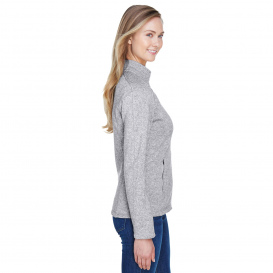 Devon & Jones DG793W Ladies Bristol Full Zip Sweater Fleece Jacket - Grey Heather