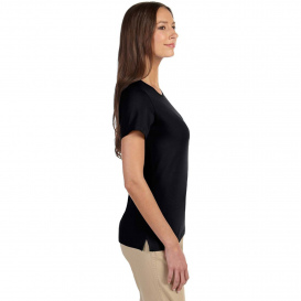 Devon & Jones DP182W Ladies Perfect Fit Shell T-Shirt - Black