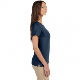 Devon & Jones DP182W Ladies Perfect Fit Shell T-Shirt - Navy