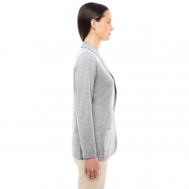 Devon & Jones DP462W Ladies Perfect Fit Shawl Collar Cardigan - Grey Heather