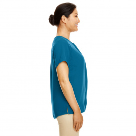 Devon & Jones DP612W Ladies Perfect Fit Short-Sleeve Crepe Blouse - Dark Teal