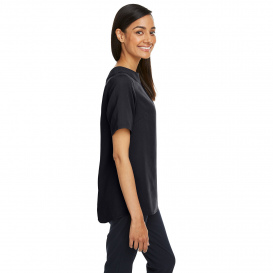 Devon & Jones DP613W Ladies Perfect Fit Boat-Neck Blouse - Black