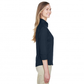 Devon & Jones DP625W Ladies Perfect Fit 3/4-Sleeve Stretch Poplin Blouse - Navy