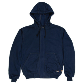 Berne FRSZ19T Tall Flame Resistant Full-Zip Hooded Sweatshirt - Navy