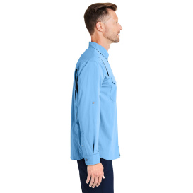 HUK H150184 Creekbed Long Sleeve Shirt - Marolina Blue