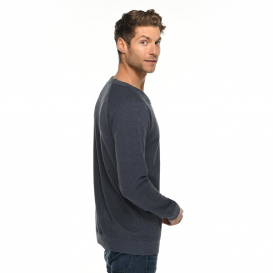 Lane Seven LS13004 Unisex French Terry Crewneck Sweatshirt - Heather Denim