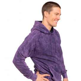 Lane Seven LST004 Unisex Vintage Raglan Hooded Sweatshirt - Cloud Purple