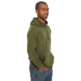 Lane Seven LST004 Unisex Vintage Raglan Hooded Sweatshirt - Vintage Olive