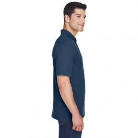 Harriton M200 Mens 6 oz. Ringspun Cotton Pique Short-Sleeve Polo - Navy