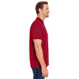 Harriton M205 Valiant Cotton Snag Protect Pocket Polo - Red