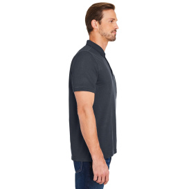 Harriton M205P Valiant Cotton Snag Protect Pocket Polo - Dark Charcoal