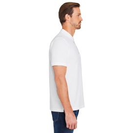 Harriton M205P Valiant Cotton Snag Protect Pocket Polo - White