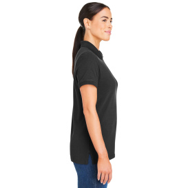 Harriton M205W Ladies Valiant Cotton Snag Protect Polo - Black