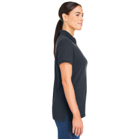 Harriton M205W Ladies Valiant Cotton Snag Protect Polo - Dark Charcoal