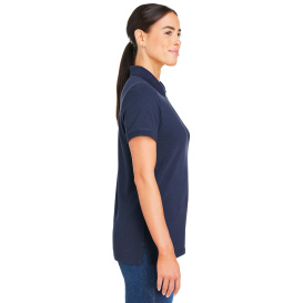 Harriton M205W Ladies Valiant Cotton Snag Protect Polo - Dark Navy