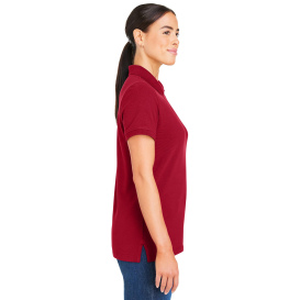 Harriton M205W Ladies Valiant Cotton Snag Protect Polo - Red