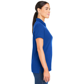 Harriton M205W Ladies Valiant Cotton Snag Protect Polo - True Royal