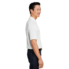 Harriton M208 Mens Charge Snag and Soil Protect Polo - White