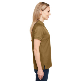 Harriton M208W Ladies Charge Snag and Soil Protect Polo - Coyote Brown