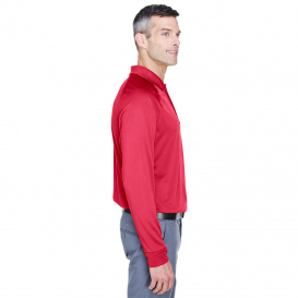 Harriton M211L Mens Advantage Snag Protection Plus Long-Sleeve Tactical Polo - Red