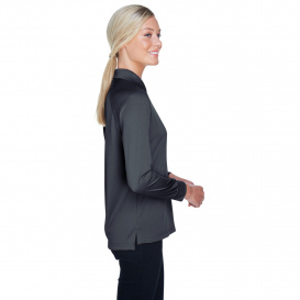 Harriton M211LW Ladies Advantage Snag Protection Plus Long Sleeve Tactical Polo - Dark Charcoal
