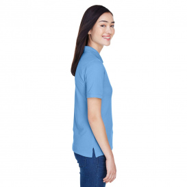 Harriton M265W Ladies 5.6 oz. Easy Blend Polo - Light College Blue