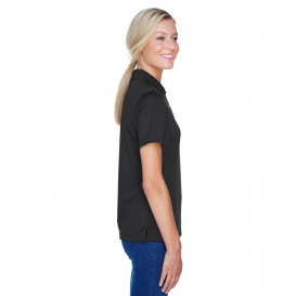 Harriton M345W Ladies Advantage Snag Protection Plus IL Snap Placket Polo - Black