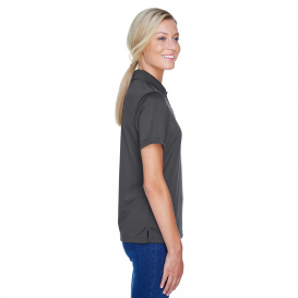 Harriton M345W Ladies Advantage Snag Protection Plus IL Snap Placket Polo - Dark Charcoal