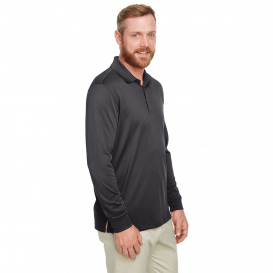 Harriton M348L Men's Advantage Snag Protection Plus IL Long Sleeve Polo - Dark Charcoal