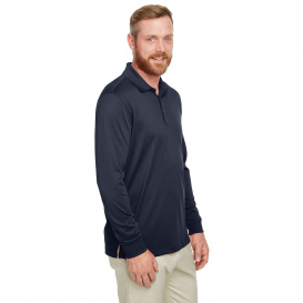 Harriton M348L Men's Advantage Snag Protection Plus IL Long Sleeve Polo - Dark Navy