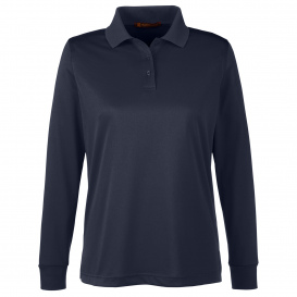 Harriton M348LW Ladies Advantage Snag Protection Plus IL Long Sleeve Polo - Dark Navy