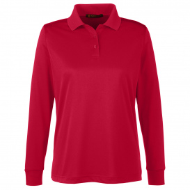 Harriton M348LW Ladies Advantage Snag Protection Plus IL Long Sleeve Polo - Red