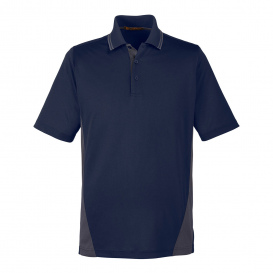 Harriton M386T Men's Tall Flash Snag Protection Plus IL Colorblock Polo - Dark Navy/Dark Charcoal