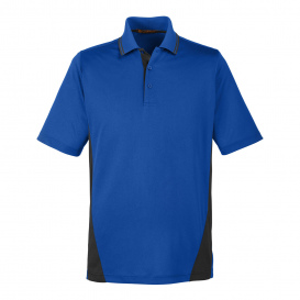 Harriton M386T Men's Tall Flash Snag Protection Plus IL Colorblock Polo - True Royal/Black
