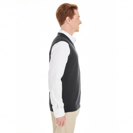 Harriton M415 Men\'s Pilbloc V-Neck Sweater Vest - Black