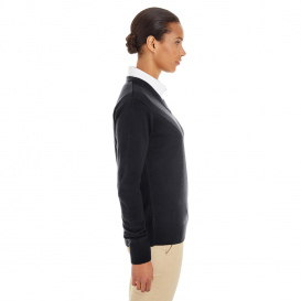Harriton M420W Ladies Pilbloc V-Neck Sweater - Black