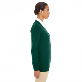 Harriton M425W Ladies Pilbloc V-Neck Button Cardigan Sweater - Hunter