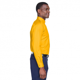 Harriton M500 Easy Blend Long-Sleeve Twill Shirt with Stain Release - Sunray Yellow