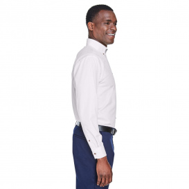 Harriton M500 Easy Blend Long-Sleeve Twill Shirt with Stain Release - White