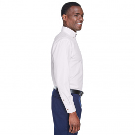 Harriton M500T Men's Tall Easy Blend Long Sleeve Twill Shirt with Stain Release - Stone
