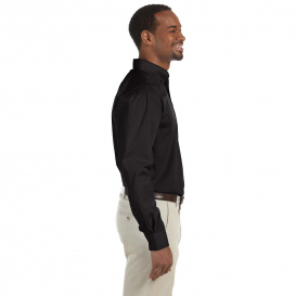 Harriton M510 Men\'s 3.1 oz. Essential Poplin - Black