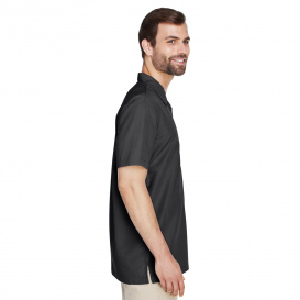 Harriton M560 Men\'s Barbados Textured Camp Shirt - Black