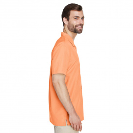 Harriton M560 Men\'s Barbados Textured Camp Shirt - Nectarine