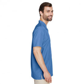 Harriton M560 Men\'s Barbados Textured Camp Shirt - Pool Blue