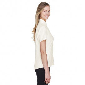 Harriton M560W Ladies Barbados Textured Camp Shirt - Creme